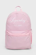 Plecaki - Superdry plecak damski kolor różowy duży gładki - miniaturka - grafika 1