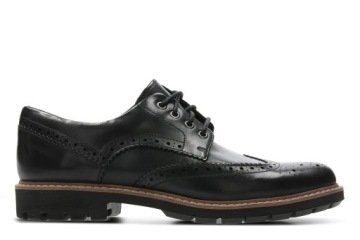 Buty męskie casual Clarks Batcombe Wing 261271927 skórzane czarne 42.5