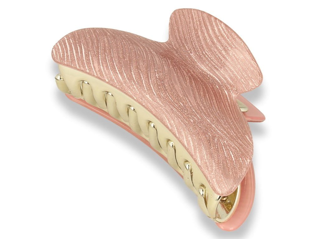 Orientana, Klamra spinka do włosów podwójna złoto-różowa