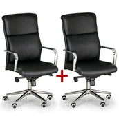 Fotele i krzesła biurowe - B2B Partner Krzesło biurowe Viro 1+1 GRATIS, czarny 412079 - miniaturka - grafika 1