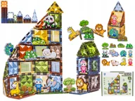 Klocki - Klocki Konstrukcyjne Magnetyczne 82el. Zwierzęta Figury Budowlane - miniaturka - grafika 1