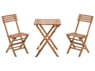 Zestaw mebli balkonowych Składane SOLAROLO Certyfikowane drewno akacjowe Brązowy - Meble ogrodowe Zestaw mebli balkonowych Składane SOLAROLO Certyfikowane drewno akacjowe Brązowy - Meble ogrodowe - miniaturka - grafika 1