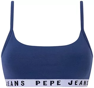 Biustonosze - Pepe Jeans Biustonosz damski Solid Str Brlt, Niebieski (Dulwich Blue), M - grafika 1