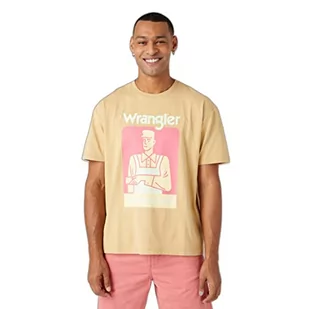 Wrangler Męski T-shirt Casey Jones Taos Taupe, 3XL, Taos Taupe, 3XL - Koszulki męskie - miniaturka - grafika 1