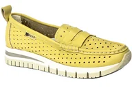 Mokasyny damskie - Mokasyny Nessi ST.22178 Pistacja Żółty 1 - NESSI - miniaturka - grafika 1