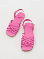 Buty dla dziewczynek - Reserved - Sandały z imitacji skóry - fuksja - miniaturka - grafika 1
