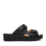 Klapki i japonki damskie - Klapki Rieker CEO-V1392-00 Czarny - miniaturka - grafika 1