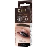 Akcesoria i kosmetyki do stylizacji brwi - Delia Cosmetics Cosmetics, Henna do brwi kremowa nr 3.0 Ciemny brąz - miniaturka - grafika 1