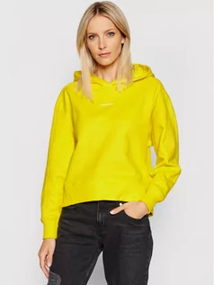 Bluzy damskie - Calvin Klein Jeans Bluza J20J215462 Żółty Regular Fit - grafika 1