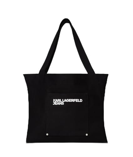 Karl Lagerfeld Jeans, Women'S, dwustronny nadruk na zakupy, czarno-szary, rozmiar uniwersalny, wielokolorowa, Współczesny