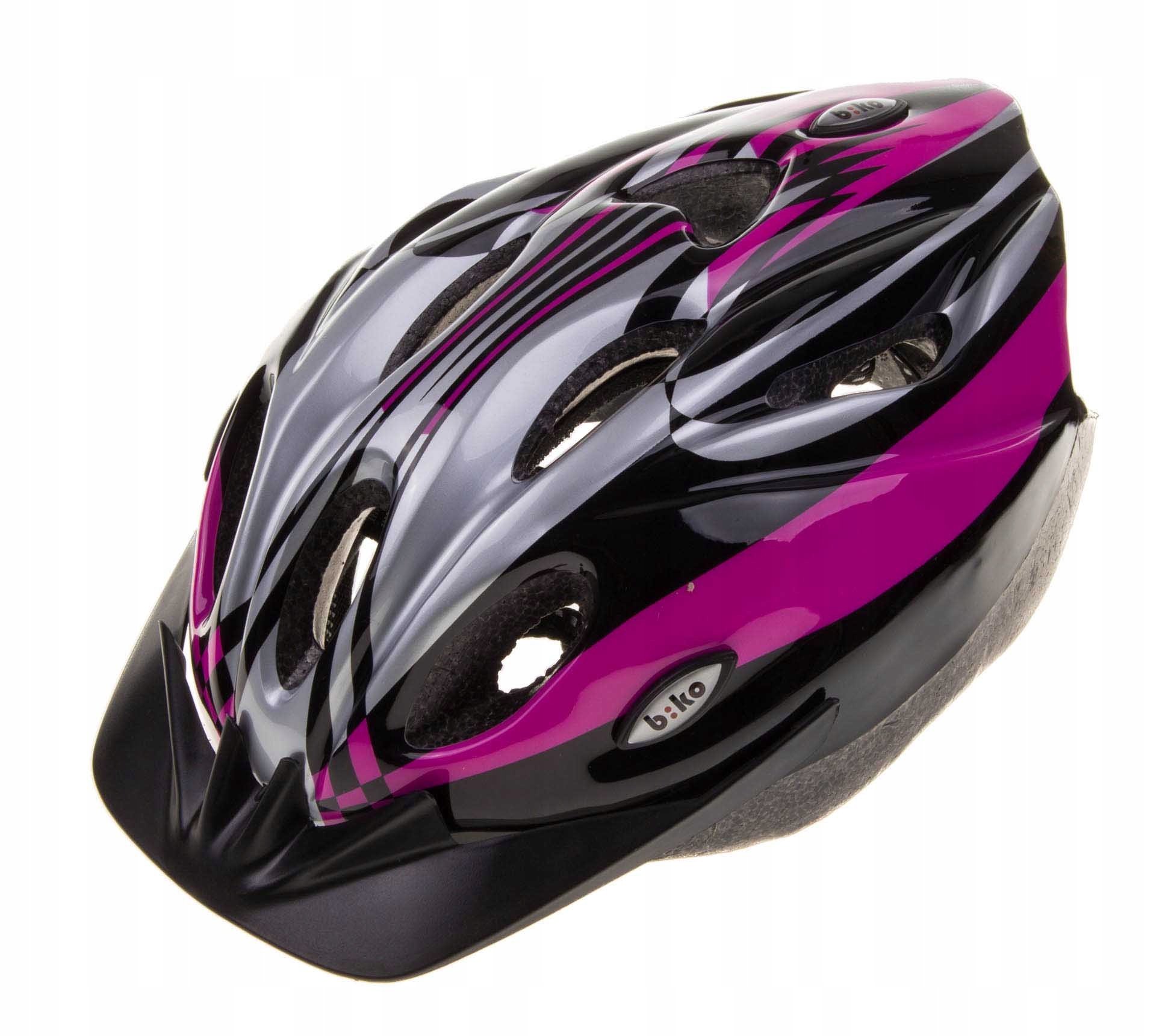 Kask Rowerowy Biko Basic S 48-52 Czarno-fioletowy