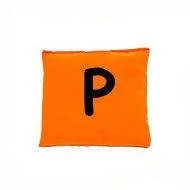 Worki na buty - Akson, Worek gimnastyczny szkolny z literą P, pomarańczowy - miniaturka - grafika 1