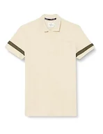 Koszulki męskie - Pepe Jeans Męska koszulka polo Lampton, beżowa (kość słoniowa), M, beżowy (kość słoniowa), M - miniaturka - grafika 1
