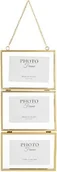 Ramki na zdjęcia - Ramka na zdjęcie zdjęcia metalowa złota na 3 zdjęcia 64x20x1,5 173514 - miniaturka - grafika 1