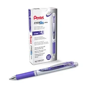 Długopisy - Pentel BL77-V3X EnerGel długopis żelowy z mechanizmem naciskowym, średnica kulki 0,7 mm = grubość kreski 0,35 mm, do wielokrotnego napełniania, 12 sztuk, fioletowy - miniaturka - grafika 1