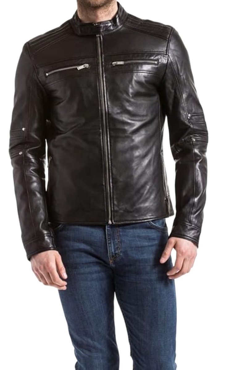 Kurtka męska Blue Wellford Idannus skórzana czarna pilotka-XL