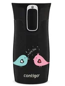 Kubki termiczne - Kubek termiczny Contigo West Loop Mini 300ml - Ptaszkowe love - Czarny Metalik - miniaturka - grafika 1