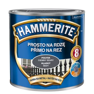 Farba Prosto Na Rdzę Ciemny Szary 0,25 l Hammerite - Farby do metalu - miniaturka - grafika 1