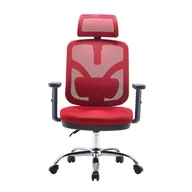Fotele i krzesła biurowe - Fotel ergonomiczny ANGEL biurowy obrotowy jOkasta Czerwona - miniaturka - grafika 1