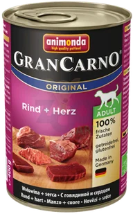 Animonda Gran Carno Adult Wołowina/Serca 400g AN82731 - Mokra karma dla psów - miniaturka - grafika 2