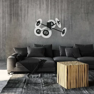 Żyrandol LED Discus, czarny, 6-punktowy - Lampy sufitowe - miniaturka - grafika 4