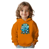 Bluzy dla dziewczynek - BLUZA DZIECIĘCA Z KAPTUREM 67 SIX SEVEN KLOCKI VIRAL 146-152 PREZENT - miniaturka - grafika 1