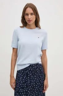 Tommy Hilfiger sweter bawełniany kolor niebieski - Swetry damskie - miniaturka - grafika 1