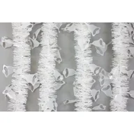 Ozdoby bożonarodzeniowe - Girlanda dzwonki biała Ø6 cm z aplikacją Ø17 cm, 2 m - miniaturka - grafika 1