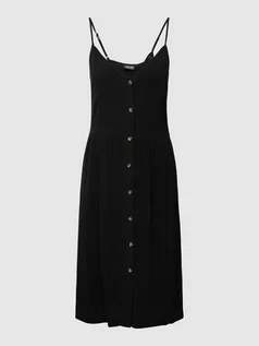Sukienki - Sukienka o długości do kolan z mieszanki wiskozy z dekoltem w serek model ‘VINSTY’ - grafika 1