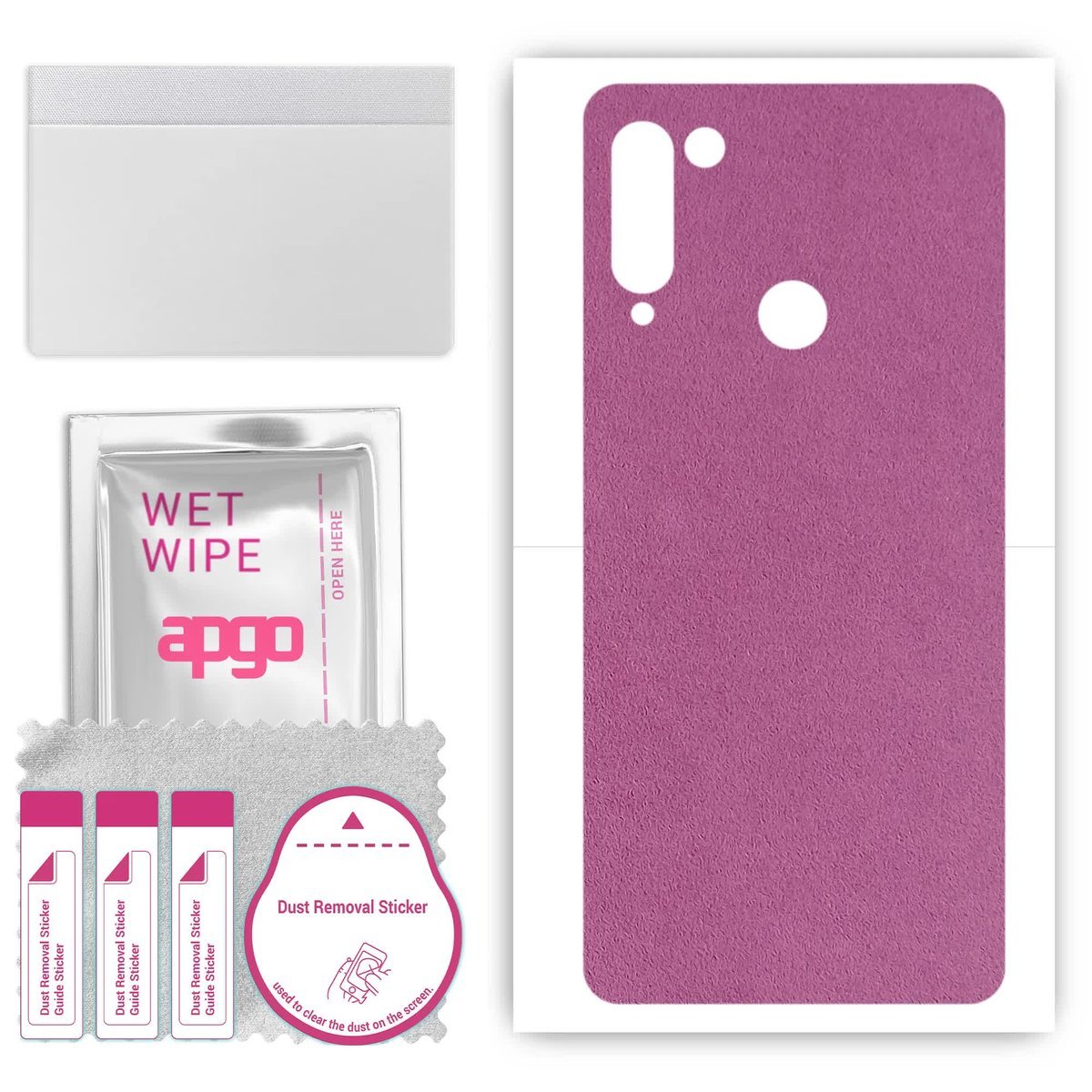 Folia naklejka skórka strukturalna na TYŁ Zamsz do Lenovo Z6 Pro 5G - Zamsz Fioletowy - apgo SKINS