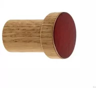 Wieszaki i stojaki - Wieszak ścienny Simple Drewniany Emaliowany Ciemny Czerwony - Olej Bezbarwny Półmat - miniaturka - grafika 1
