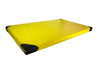 Maty do ćwiczeń - Materac gimnastyczny UNDERFIT 200 x 120 x 10 cm miękki żółty - miniaturka - grafika 1