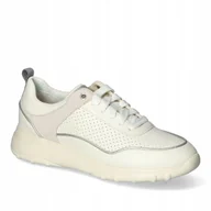 Sneakersy damskie - Sneakersy Damskie Sportowe Sznurowane Geox D35LPB/05422/C1R1Z Białe 37 - miniaturka - grafika 1