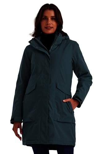 killtec Damski Parka/wodoodporny płaszcz z odpinanym kapturem Damen Funktionsparka, blaugrau, 40, 43284-000