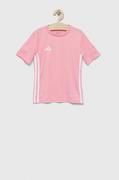 Koszulki i topy damskie - adidas Performance t-shirt dziecięcy TABELA 23 JSY kolor różowy gładki - miniaturka - grafika 1
