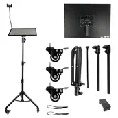 Inne akcesoria audio-wideo - DNA PLS2 statyw pod laptop mikser rzutnik do 10 kg stal uchwyt do smartfona opaski zabezpieczające kółka - miniaturka - grafika 1