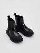 Buciki dla niemowląt - Reserved - Botki z imitacji skóry lakierowanej - czarny - miniaturka - grafika 1