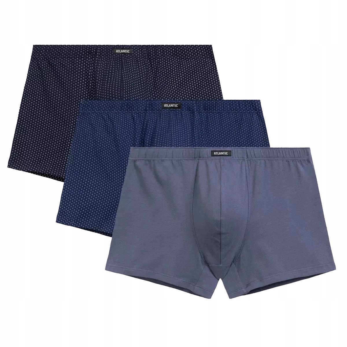 BOKSERKI MĘSKIE bawełniane dopasowane 3MH-218 wygodne Atlantic *M