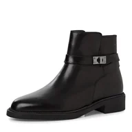 Botki damskie - Tamaris Damskie botki Flat 1-25303-45, czarne, 41 EU, czarny, 41 EU - miniaturka - grafika 1