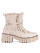 Botki damskie - Mustang Botki 1447-601 Beżowy - miniaturka - grafika 1