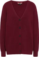 Swetry damskie - myMo ROCKS Damski kardigan, ciemnoczerwony, XL/XXL, ciemnoczerwony, XL-XXL - miniaturka - grafika 1