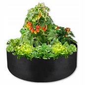 Donice - Donica Doniczka Ogrodowa 120x30 cm Skrzynka Warzywniak Z Włókniny okrągła - miniaturka - grafika 1