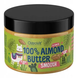 KREM MIGDAŁOWY Z MIGDAŁÓW BEZ SOLI CUKRU 500 g OstroVit 100% Almond Butter - Słodkie kremy i masła - miniaturka - grafika 1