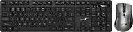 Zestawy myszka + klawiatura - Genius KM-8216S COPILOT, zestaw klawiatura z myszą optyczną bezprzewodową, CZ/SK, klasyczna, czarna - miniaturka - grafika 1