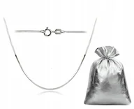 Łańcuszki - Srebrny łańcuszek ŻMIJKA LINKA 50 cm próba 925 L1 - miniaturka - grafika 1