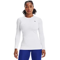 Bielizna sportowa damska - Damska bielizna treningowa termoaktywna (góra) Under Armour UA CG Authentics Crew - biała - UNDER ARMOUR - miniaturka - grafika 1