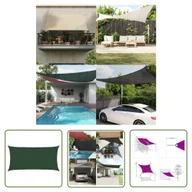 Parasole ogrodowe - The Living Store Żagiel przeciwsłoneczny - 160 g/m² - ciemnozielony - 3x6 m - HDPE - Żagiel Ogrodowy - miniaturka - grafika 1