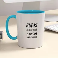 Kubki - Firmowy kubek reklamowy - CLASSIC z kolorowym wnętrzem i uszkiem - miniaturka - grafika 1