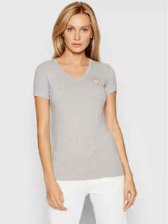 Koszulki i topy damskie - Guess T-Shirt Mini Triangle W1YI1A J1311 Szary Slim Fit - grafika 1