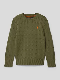 Swetry dla chłopców - Sweter z dzianiny ze ściegiem warkoczowym model ‘CABLE’ - grafika 1